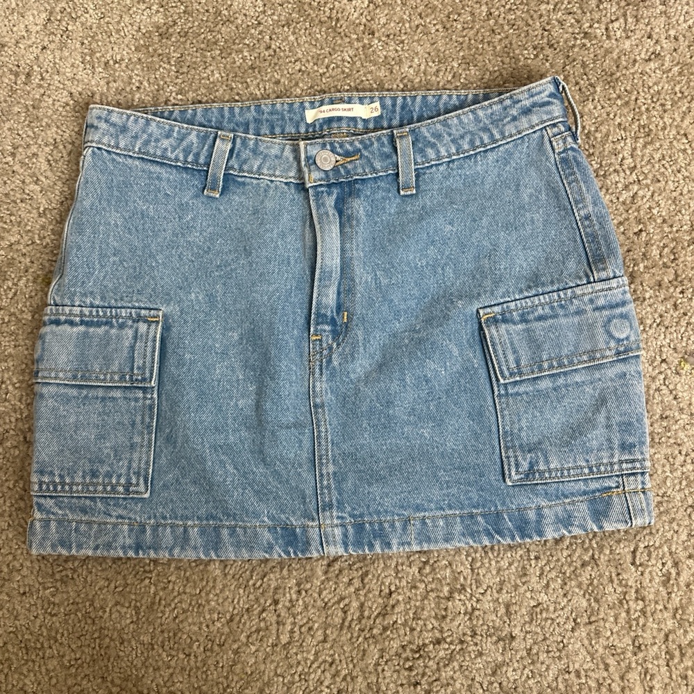 Levi's Light Blue Mini Skirt with Cargo Pockets